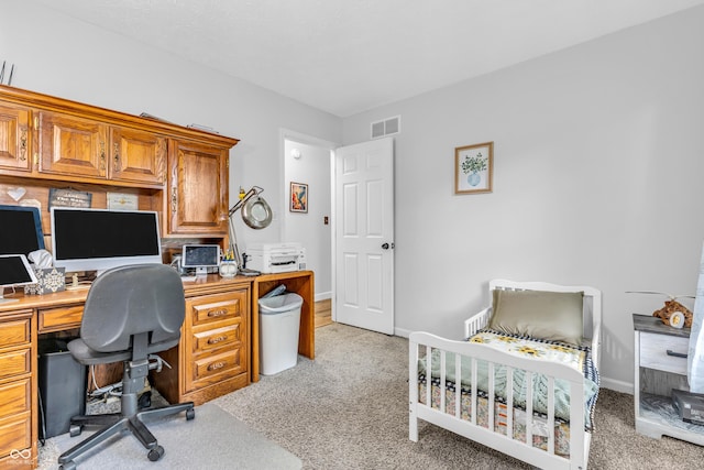 101 Jefferson Vly, Coatesville, IN 46121 - bedroom with light colored carpet and an office area