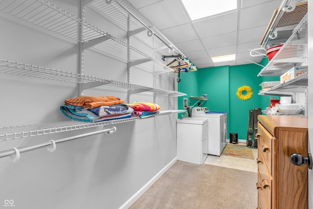 101 Jefferson Vly, Coatesville, IN 46121 - laundry area with separate washer and dryer and light carpet