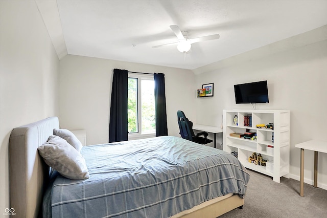 826 N Lanyard Dr, Cicero, IN 46034 - bedroom featuring carpet, baseboards, and ceiling fan