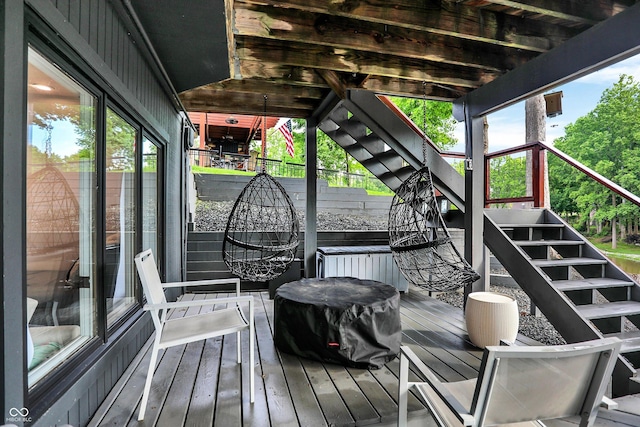 826 N Lanyard Dr, Cicero, IN 46034 - wooden terrace with stairs
