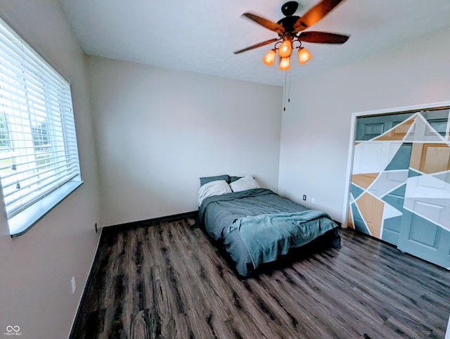301 W Davis St, Greensburg, IN 47240 - bedroom featuring wood finished floors and a ceiling fan
