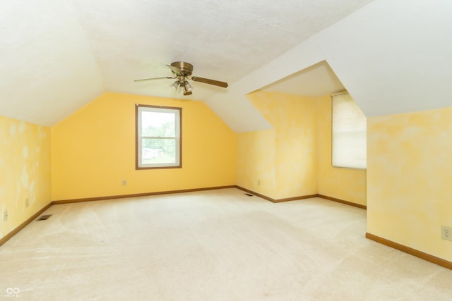 391 W 500 S, Anderson, IN 46013 - bonus room featuring carpet, vaulted ceiling, and a ceiling fan