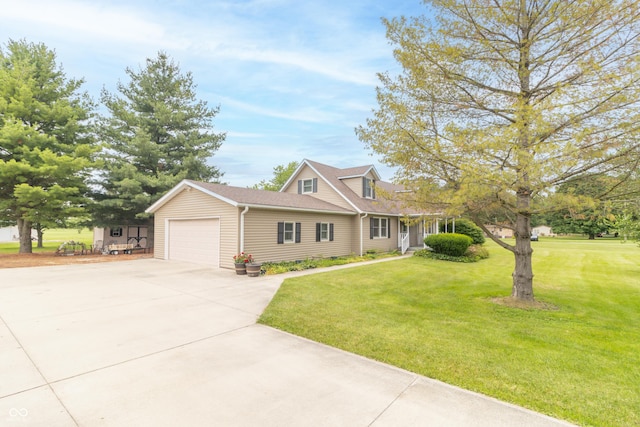 391 W 500 S, Anderson, IN 46013 - view of front of house with driveway, a front lawn, and an attached garage