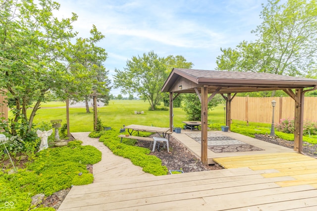 391 W 500 S, Anderson, IN 46013 - wooden terrace featuring a gazebo