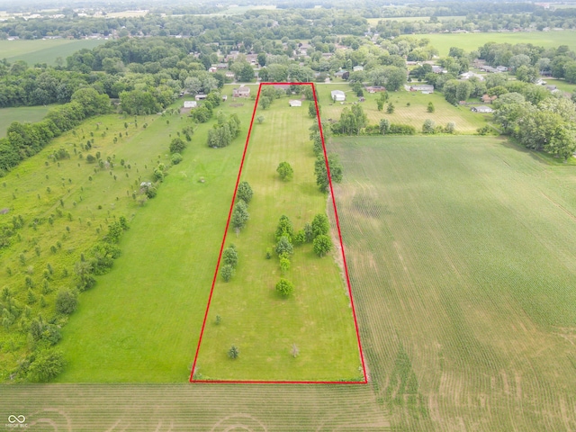 391 W 500 S, Anderson, IN 46013 - overview of rural landscape with property parcel outlined