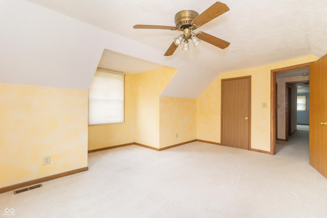 391 W 500 S, Anderson, IN 46013 - additional living space with carpet floors, lofted ceiling, and a ceiling fan