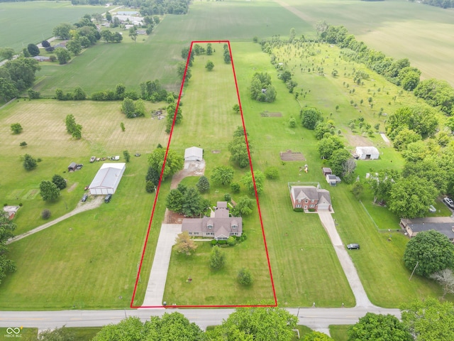 391 W 500 S, Anderson, IN 46013 - aerial view of sparsely populated area with property parcel outlined