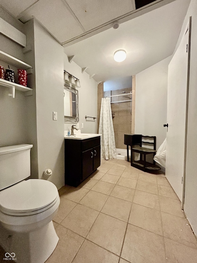 419 N 14th Ave, Beech Grove, IN 46107 - full bath featuring tile patterned floors, vanity, and a shower stall