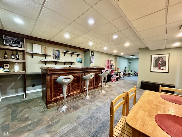 419 N 14th Ave, Beech Grove, IN 46107 - indoor dry bar featuring a paneled ceiling