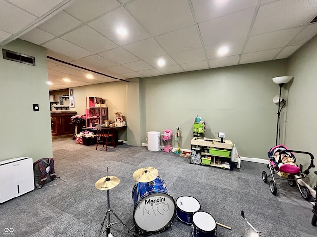 419 N 14th Ave, Beech Grove, IN 46107 - rec room featuring carpet floors and baseboards