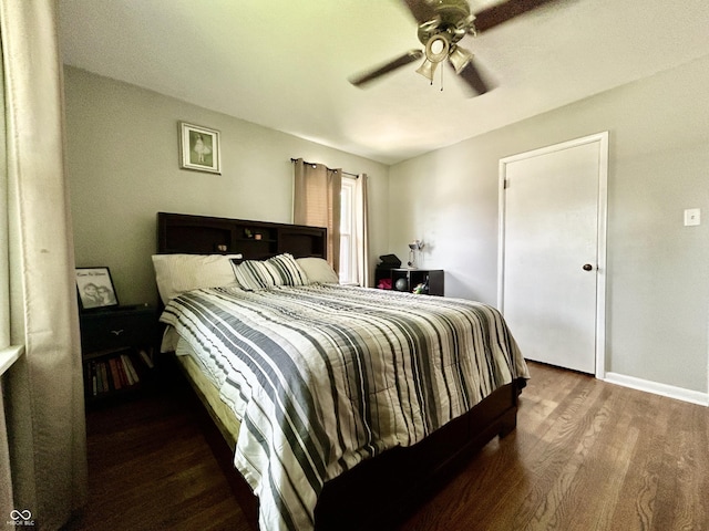 419 N 14th Ave, Beech Grove, IN 46107 - bedroom with wood finished floors and ceiling fan