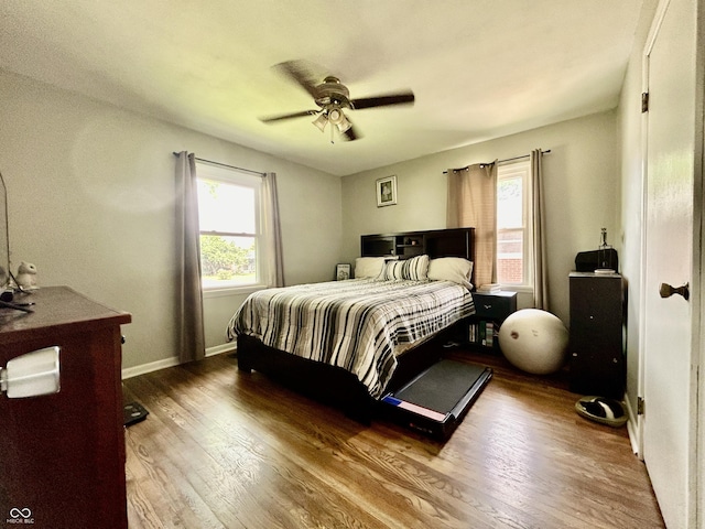 419 N 14th Ave, Beech Grove, IN 46107 - bedroom featuring wood finished floors and ceiling fan