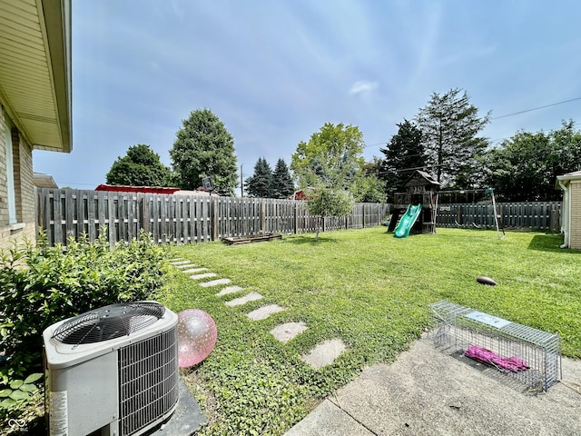 419 N 14th Ave, Beech Grove, IN 46107 - fenced backyard with a playground