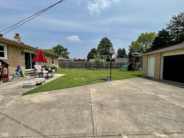 419 N 14th Ave, Beech Grove, IN 46107 - view of yard with a playground and a patio