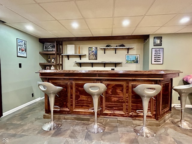 419 N 14th Ave, Beech Grove, IN 46107 - indoor dry bar featuring a drop ceiling