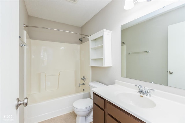 18005 Gasparilla Ct, Westfield, IN 46062 - bathroom featuring vanity,  shower combination, and tile patterned floors
