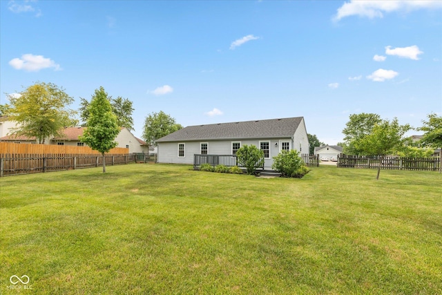 18005 Gasparilla Ct, Westfield, IN 46062 - back of house with a fenced backyard and a wooden deck