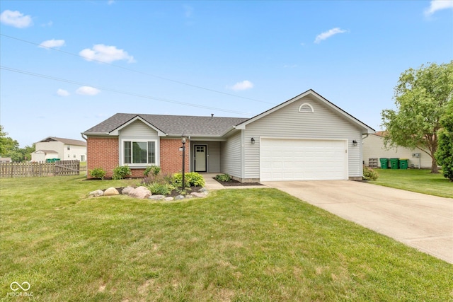 18005 Gasparilla Ct, Westfield, IN 46062 - single story home with a garage, driveway, brick siding, and a shingled roof