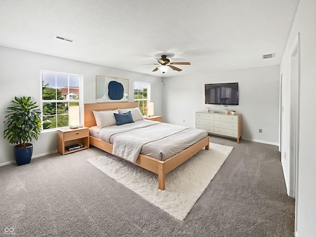 8437 Crosser Dr, Indianapolis, IN 46237 - carpeted bedroom featuring baseboards and ceiling fan