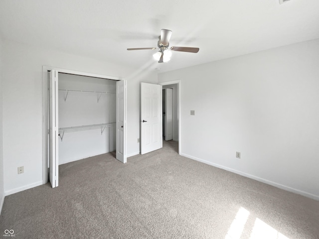 8437 Crosser Dr, Indianapolis, IN 46237 - unfurnished bedroom featuring a closet, carpet flooring, and baseboards