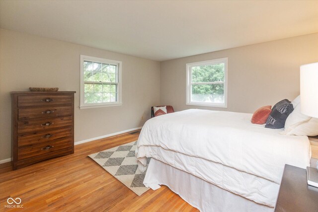 7223 Marla Dr, Indianapolis, IN 46256 - bedroom featuring multiple windows and light wood-style floors