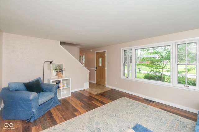 7223 Marla Dr, Indianapolis, IN 46256 - entrance foyer featuring wood finished floors and stairway