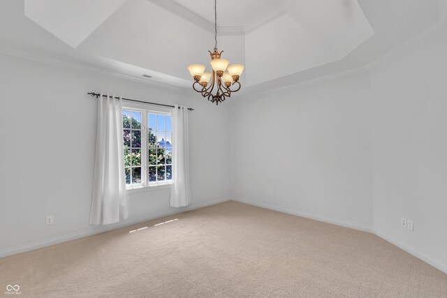 10471 Winghaven Dr, Noblesville, IN 46060 - empty room with carpet, a chandelier, and ornamental molding
