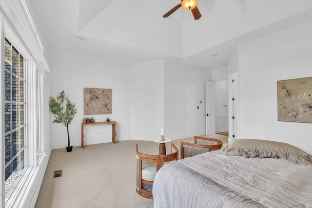 10471 Winghaven Dr, Noblesville, IN 46060 - bedroom with multiple windows, carpet, and a ceiling fan