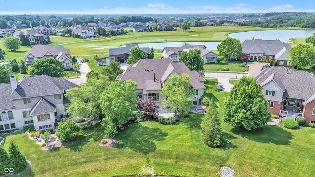 10471 Winghaven Dr, Noblesville, IN 46060 - aerial view of residential area featuring a nearby body of water and a golf course