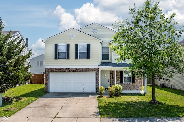 3351 Summer Breeze Cir, Indianapolis, IN 46239 - traditional home featuring driveway, a garage, and brick siding