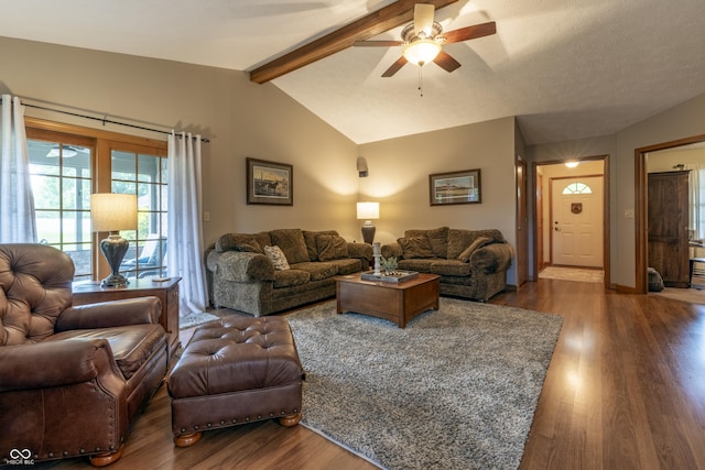 421 Kingsway Ct, Mooresville, IN 46158 - living room featuring wood finished floors and a ceiling fan