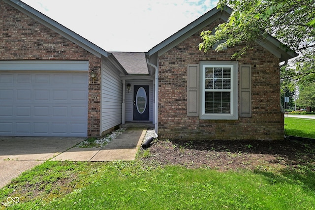 1411 Mimosa Ct, Greenfield, IN 46140 - view of front of property featuring brick siding and an attached garage