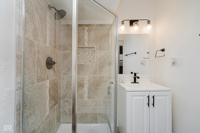 1038 W 33rd St, Indianapolis, IN 46208 - full bathroom featuring a shower stall and vanity