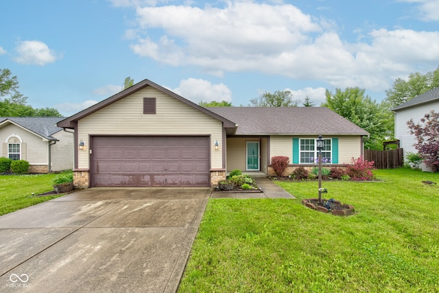 7918 Bitternut Dr, Indianapolis, IN 46236 - single story home with an attached garage, concrete driveway, brick siding, and a shingled roof