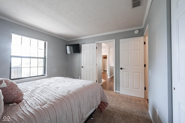 7686 Micawber Ct, Indianapolis, IN 46256 - carpeted bedroom with ornamental molding