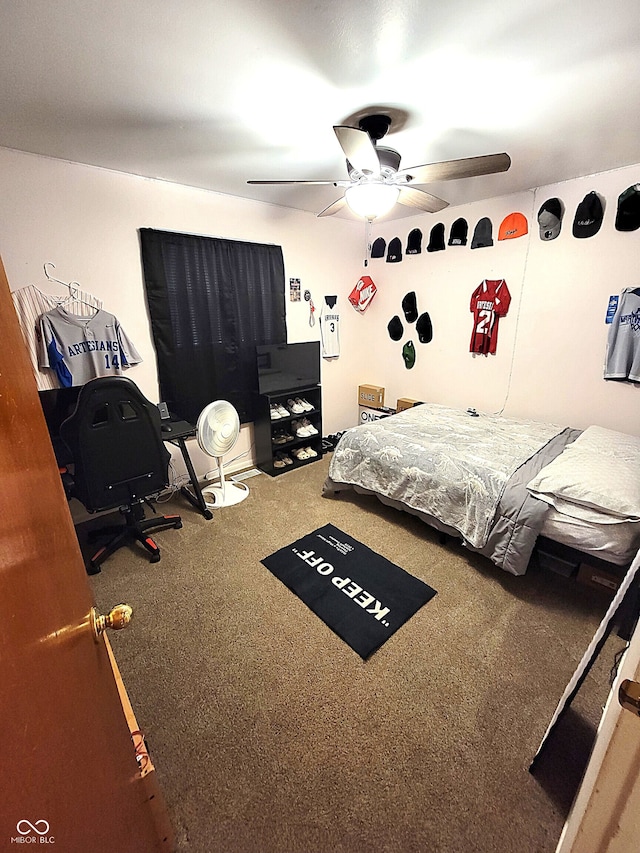 22 Brooklyn Ct, Mooresville, IN 46158 - carpeted bedroom with a ceiling fan