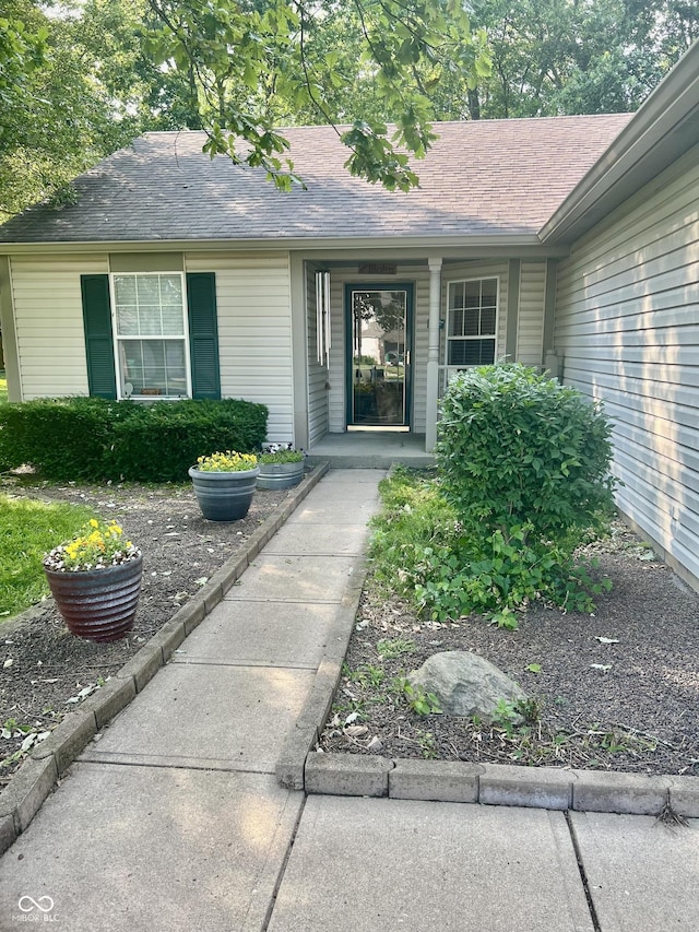 108 Meadowview Dr, Mooresville, IN 46158 - view of exterior entry with roof with shingles