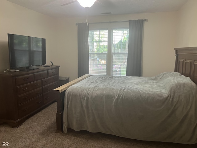 108 Meadowview Dr, Mooresville, IN 46158 - carpeted bedroom with a ceiling fan