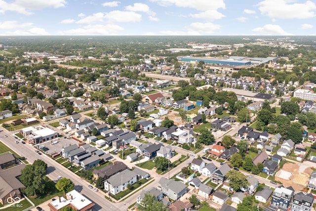 1717 Carrollton Ave, Indianapolis, IN 46202 - aerial overview of property's location with nearby suburban area
