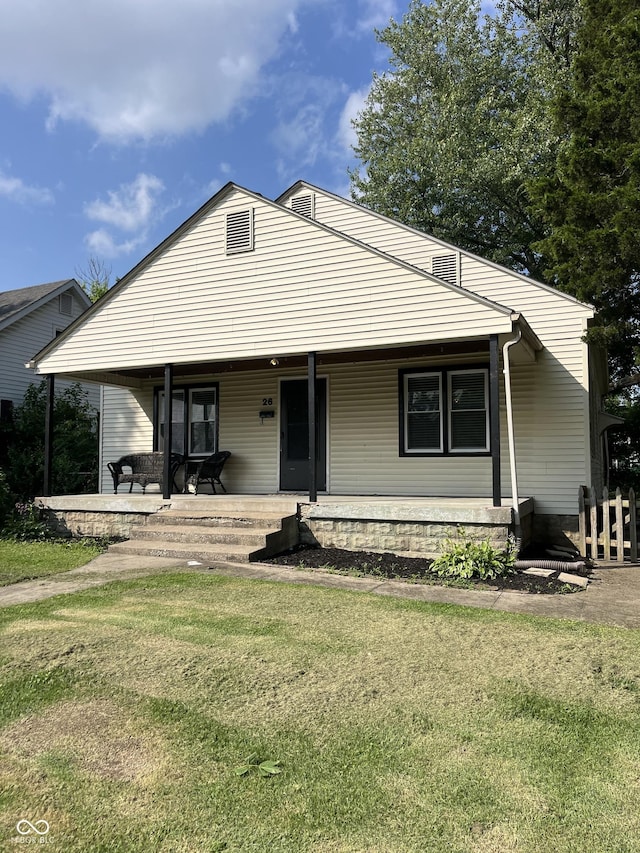 26 Oakwood Ave, North Vernon, IN 47265 - rear view of house with covered porch