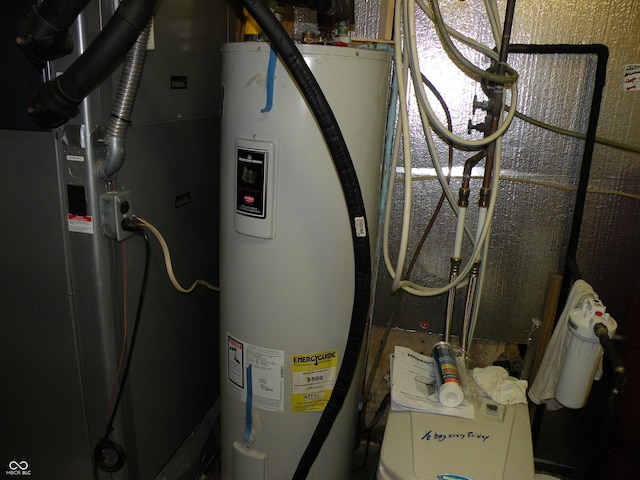 1796 N 400 W, Crawfordsville, IN 47933 - utility room featuring water heater