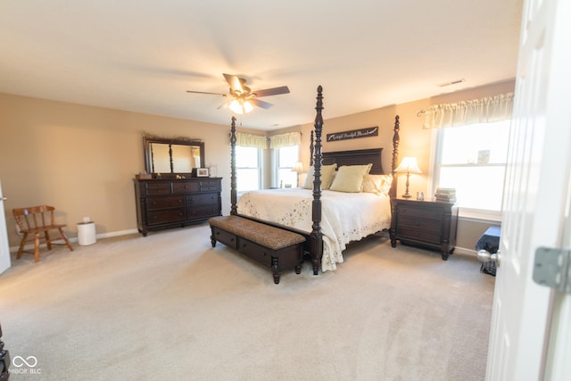 226 S Cave Creek Dr S, Bloomington, IN 47403 - bedroom featuring carpet flooring, baseboards, and ceiling fan
