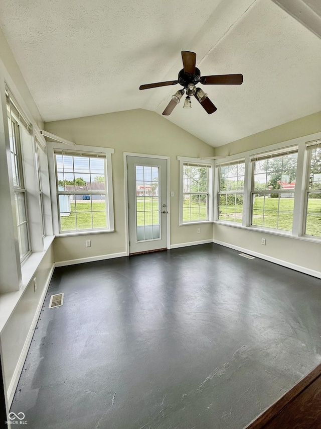 1002 Meadow Ln, Greencastle, IN 46135 - unfurnished sunroom featuring lofted ceiling and plenty of natural light