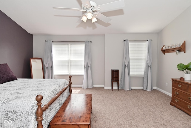 1744 Salina Dr, Avon, IN 46123 - bedroom with multiple windows, light carpet, and ceiling fan