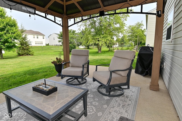 1744 Salina Dr, Avon, IN 46123 - view of patio / terrace featuring area for grilling and a gazebo