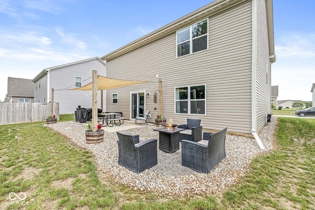 126 Winding Brook Way, Pendleton, IN 46064 - back of property with a patio area and an outdoor fire pit