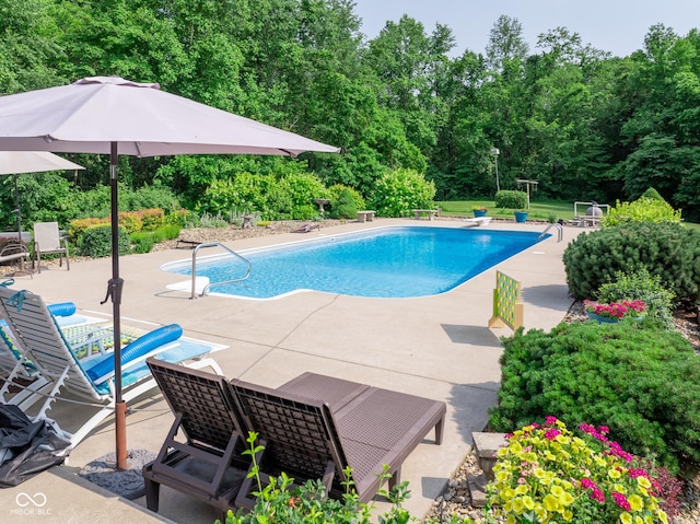 9550 E State Road 46, Bloomington, IN 47401 - outdoor pool featuring a patio