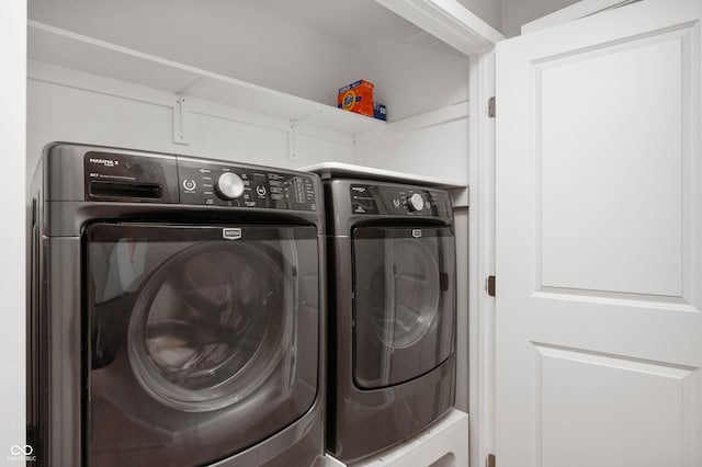 1143 Hampton Dr, Greenwood, IN 46143 - laundry area featuring separate washer and dryer