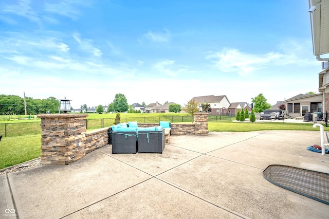1143 Hampton Dr, Greenwood, IN 46143 - view of patio with an outdoor living space and a residential view