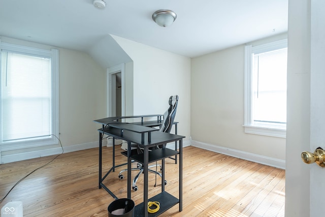 308 S Madison St, Bloomington, IN 47403 - dining area with healthy amount of natural light, light wood-type flooring, and baseboards